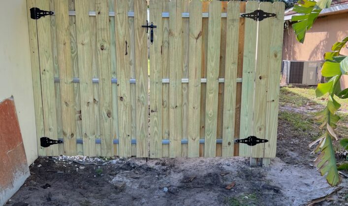 Wood fence shadow box
