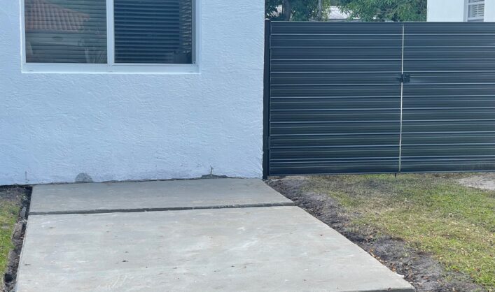 Concrete and Fence