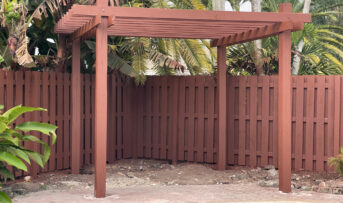 Wood Fence and Pergola