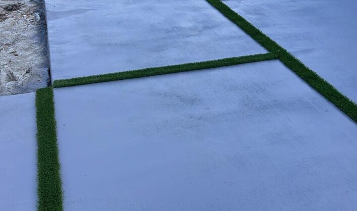 Concrete squares, stain and sealer