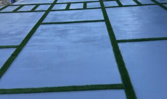 Concrete squares, stain and sealer