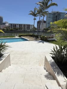 Stamped concrete pool