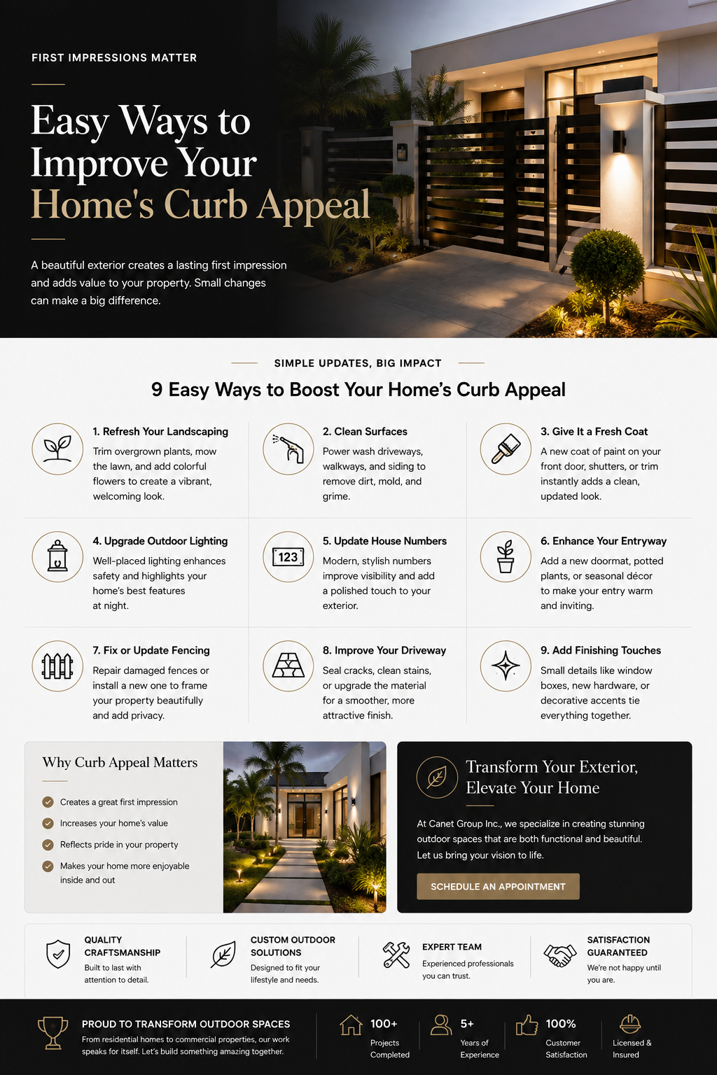 Infographic: easy ways to improve your home's curb appeal