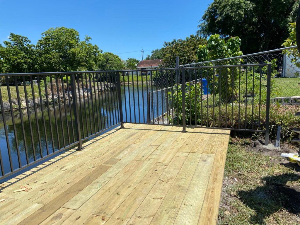 Waterfront wood deck built by Canet Group